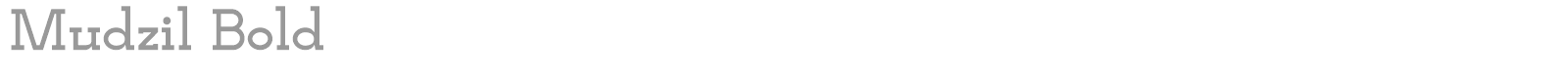 Mudzil font preview